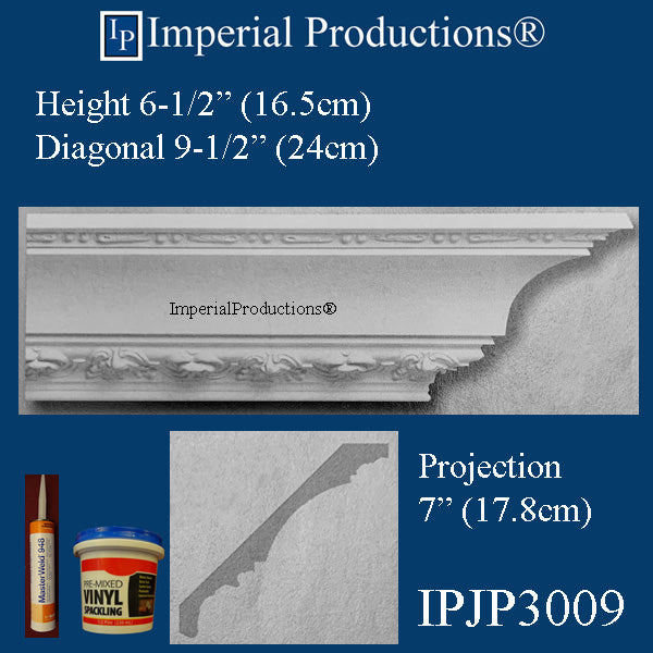 IPJP3009-POL 6 Pack Art Nouveau Crown 6-1/2" High ArchPolymer (sale US$16.97/Ft)