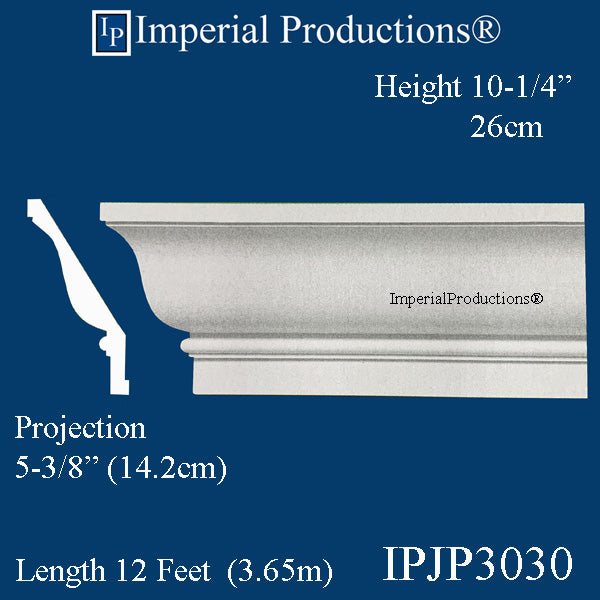 IPJP3030-POL-6 Pack Modern Crown 10-1/4" High (Sale US$17.30/FT)