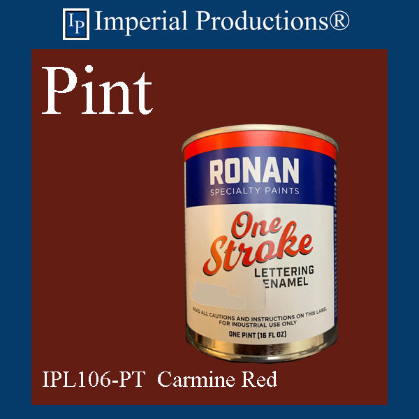 IPL106-PT Ronan 1 Stoke Lettering Enamel Carmine Red Pint (16oz) 473ml