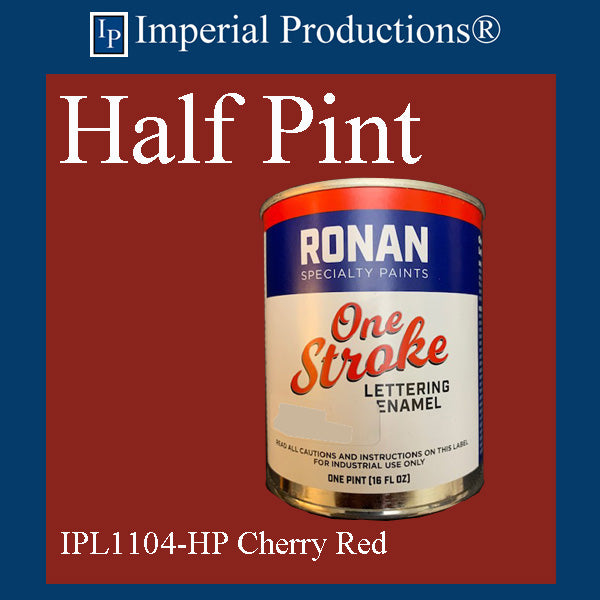 IPL1104-HP Ronan One Stoke Lettering Enamel Cherry Red Half Pint (8oz) 236ml, Add to Cart for Shipping Costs or Free Depot Pickup