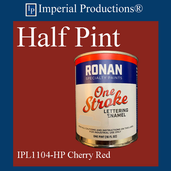 IPL1104-HP Ronan 1 Stoke Lettering Enamel Cherry Red Half Pint (8oz) 236ml