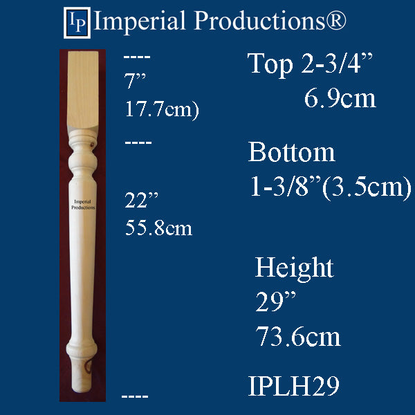 IPLH29-HMAP-PK4 Harvest Leg 29" Sold in Packs of 4