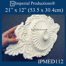 IPMED112-POL Victorian Medallion 21" x 12" (53.5 x 30.4cm) ArchPolymer