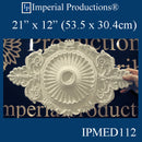 IPMED112-POL Victorian Medallion 21" x 12" (53.5 x 30.4cm) ArchPolymer