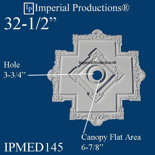 IPMED170-POL Ceiling Medallion 40-1/2 x 40-1/2 inches ArchPolymer