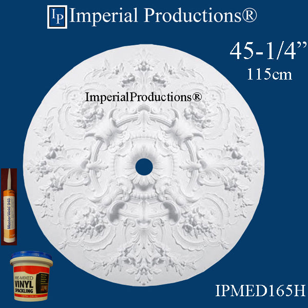 IPMED165H-POL-KIT Medallion with Kit 45-1/4" (115cm) ArchPolymer with install kit