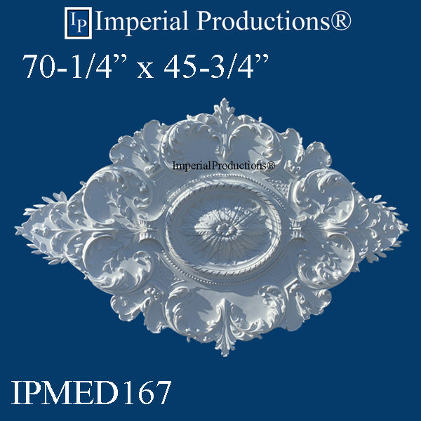 IPMED167-POL Victorian Medallion 70-1/4" x 45-3/4" (178.4 x 116cm) ArchPolymer