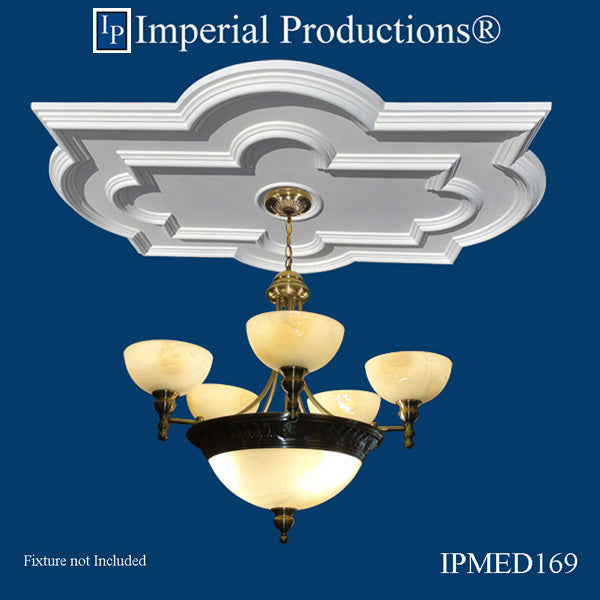 IPMED169 Medallion with chandelier not included
