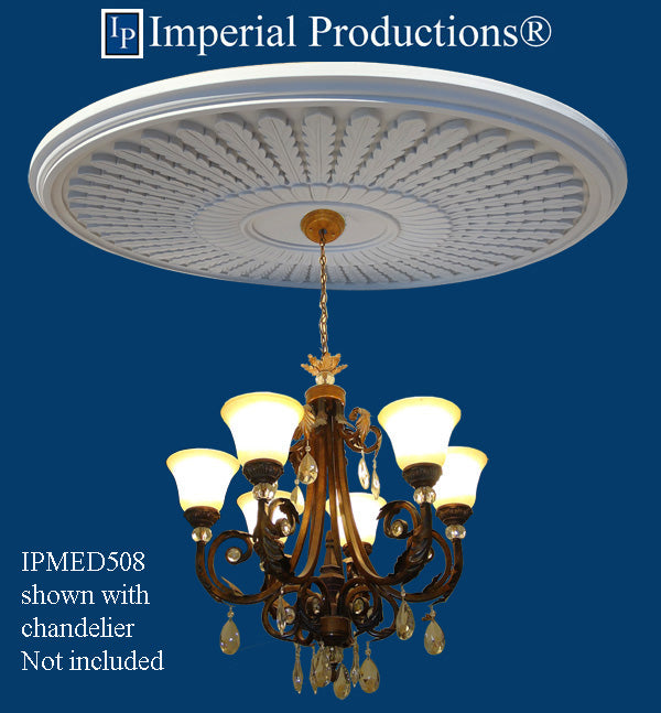 IPMED508 ceiling medallion with chandelier (not included)