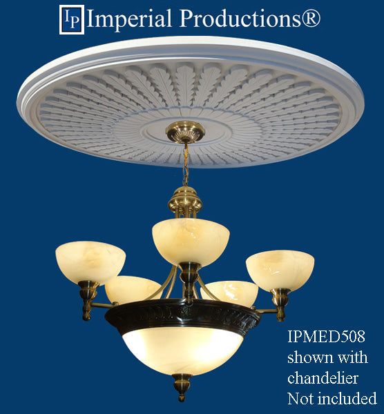 IPMED508 Medallion shown with chandelier (not included)