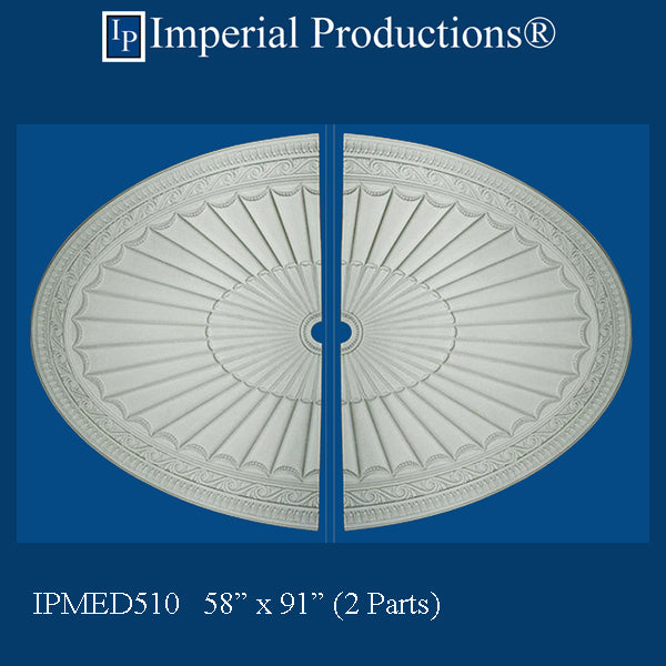 IPMED510-POL Federal Medallion 91 x 58" ArchPolymer, Add to Cart for Shipping Costs or Free Depot Pickup