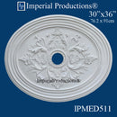 IPMED511-POL Victorian Medallion 36" x 30" ArchPolymer