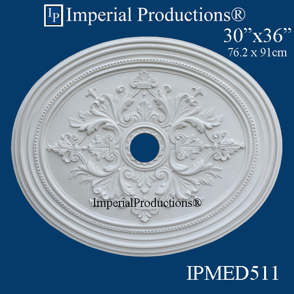 IPMED511-POL Victorian Ceiling Medallion 36" x 30" (91.4 x 76.2cm) ArchPolymer
