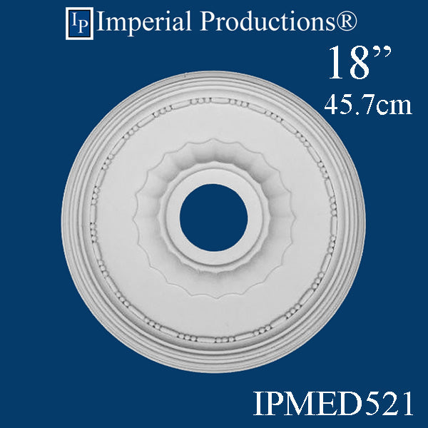 IPMED521-GRG Federal Medallion 18" GRG-NeoPlaster, Add to Cart for Shipping or Free Depot Pickup