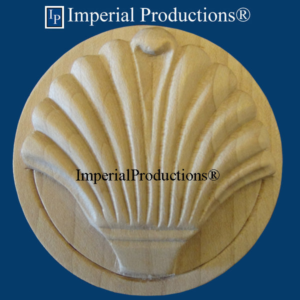 IPMRD2009 round rosette hand carved from Hard Maple