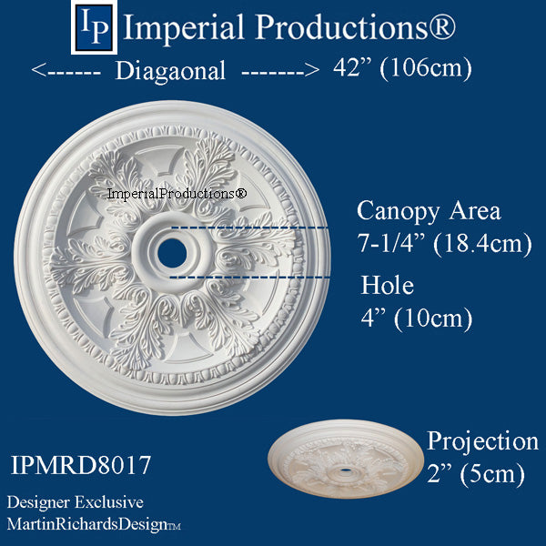 Drawing of IPMRD8017 ceiling medallion