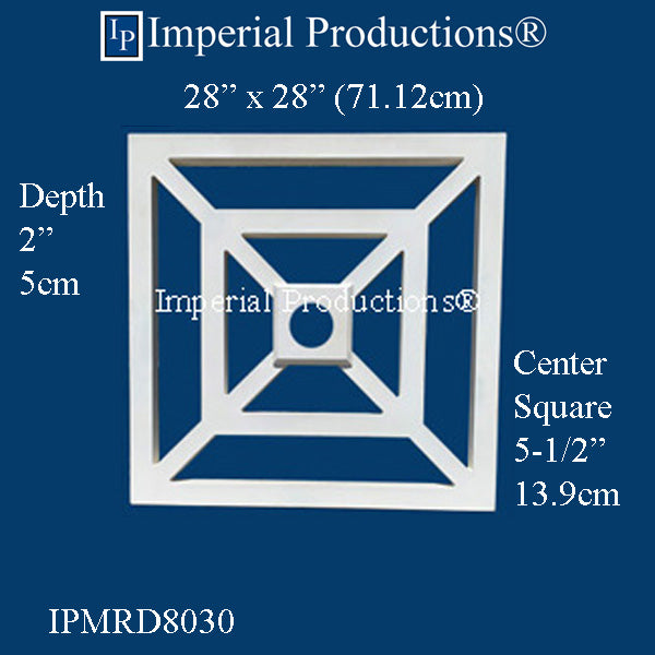 IPMRD8030H-POL Modern Medallion 28" x 28" ArchPolymer Add to Cart for Shipping Costs or Free Depot Pick up