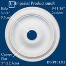 IPNP1015H-POL Colonial Medallion 9-11/16" (24.6cm) ArchPolymer