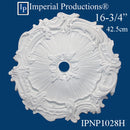 IPNP1028H-POL Victorian Medallion 16-3/4" (42.54cm) ArchPolymer