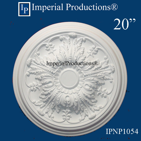 IPNP1054-POL Acanthus Medallion 20" ArchPolymer, Add to Cart for Shipping or Free Depot Pickup