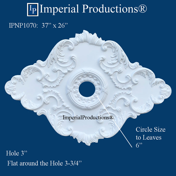 IPNP1070H-POL Ceiling Medallion 36" x 26" (91.4 x 66cm)