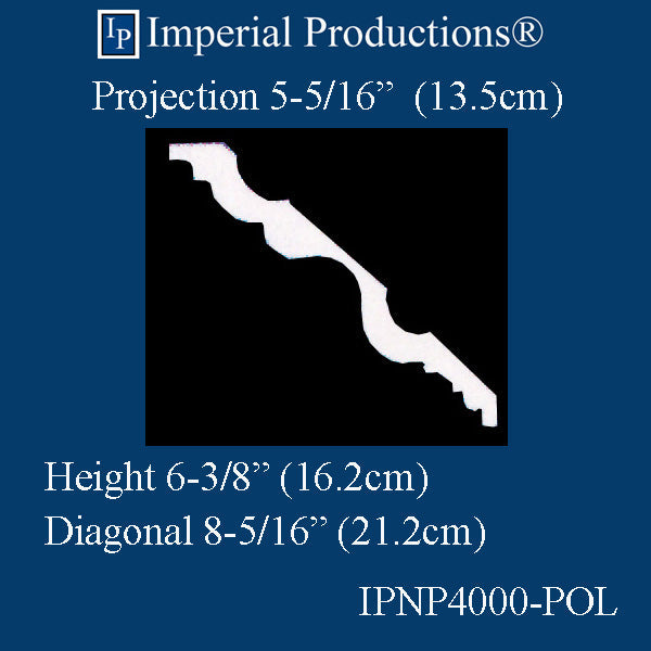 IPNP4000-POL-PK6 Crown 6-3/8" High ArchPolymer pack of 6 (sale US$5.24/Ft)
