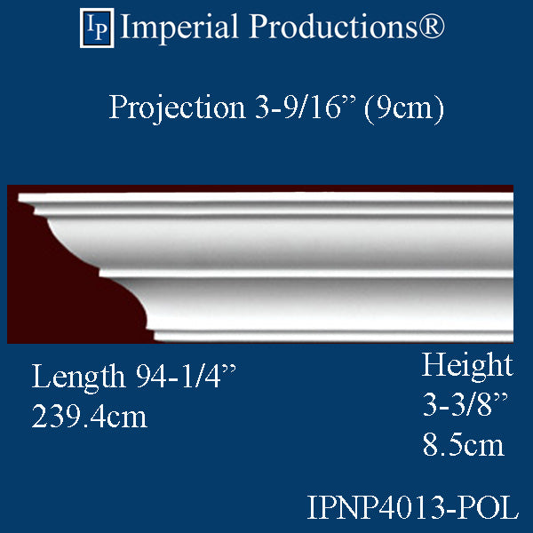 IPNP4013-POL-PK1 Length Crown 3-3/8" Height