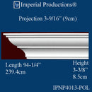 IPNP4013-POL-PK6 Length Crown 3-3/8" Height, ArchPolymer Pack 6