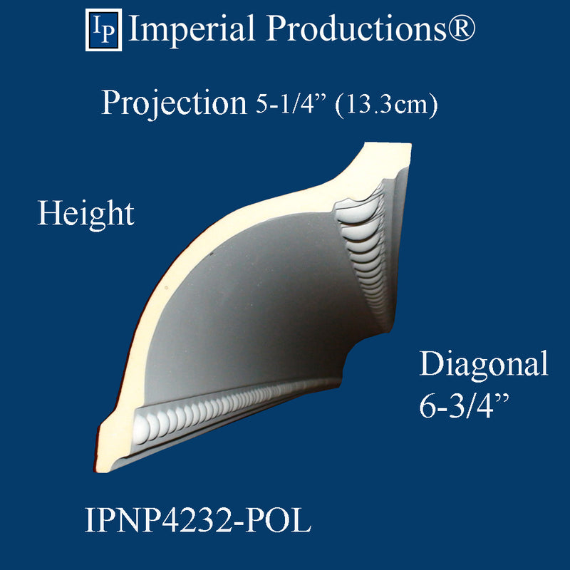 IPNP4232-POL-PK6 Crown 4-1/4" High (10.7cm)