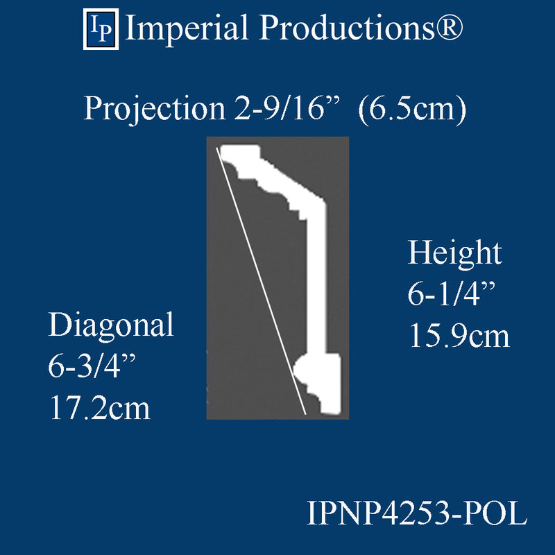 IPNP4253-POL 1 Length Crown 6-1/4" High (sale US$4.52/FT)