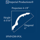 IPNP4288-POL Crown 4-5/16" high x 4-1/8" deep Pack of 6