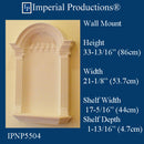 IPNP5504-POL On Wall Niche 33" high
