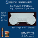 IPNP7021-POL Roman Ionic Capital Bottom Astragal 7-7/8"