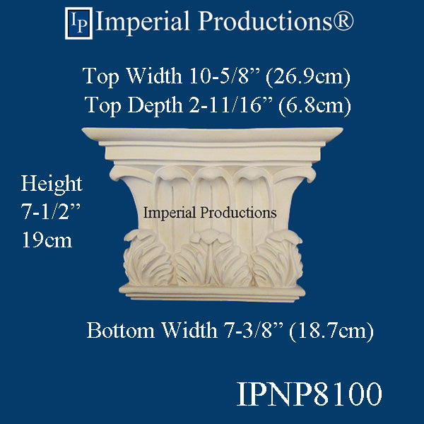 IPNP8100-POL-PK2 Temple Winds Pilaster Capital Pack of 2 ArchPolymer, Add to Cart for Shipping costs or Free Depot Pickup