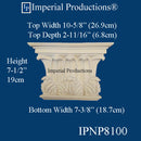 IPNP8100-POL Temple Winds Pilaster Capital ArchPolymer