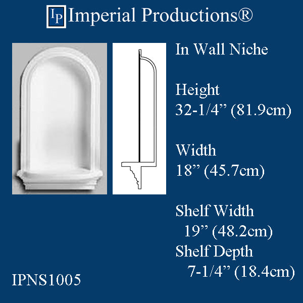IPNS1005-POL In Wall Niche 32-1/4" high