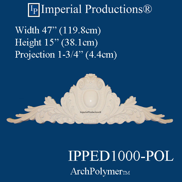 IPPED1000-POL Pediment ArchPolymer 47 inch Wide