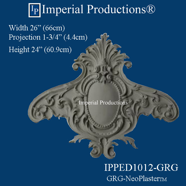 IPPED1012-GRG Pediment GRG-NeoPlaster 26 inch Wide