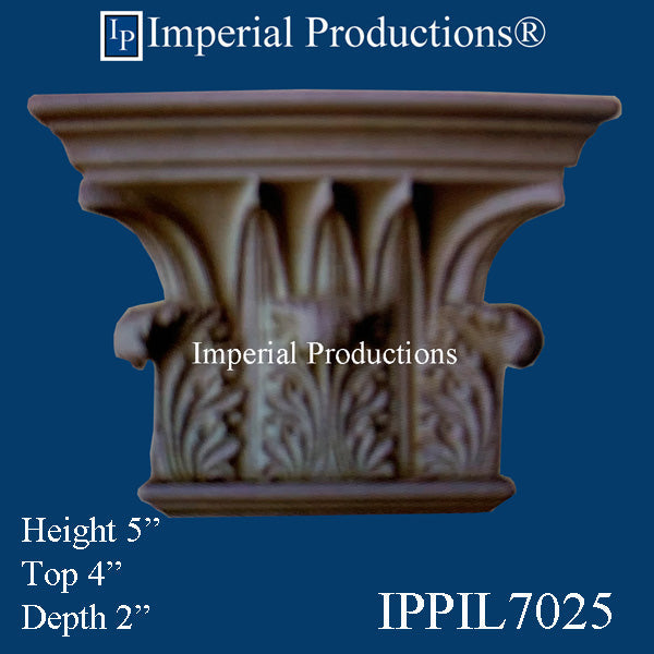 IPPIL7025-GRG Temple Winds Pilaster Capital GRG-NeoPlaster
