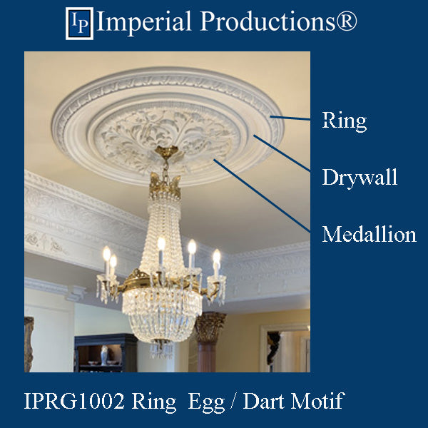 IPRG1002 ring shown with chandelier (not included)