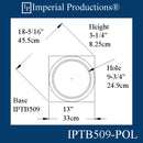 IPTB509-POL-PK2 Tuscan Base - Hole 9-3/4"