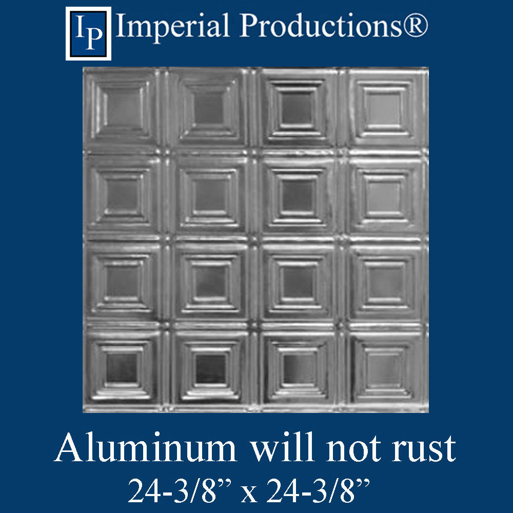 IPVR003-A-N-F0-PK05 Aluminum Tin Ceiling Panel Unfinished Pack of 5