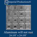 IPVR003-A-N-F0-PK20 Tin Ceiling Panel Aluminum Unfinished Pack of 20