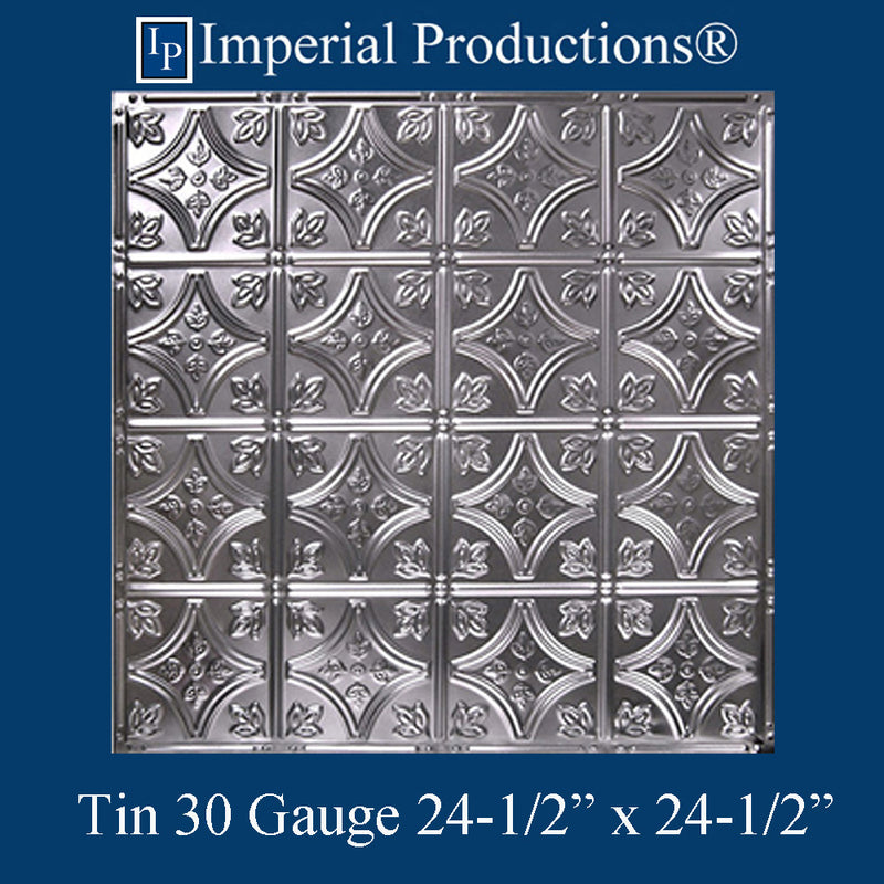 Imperial Tin Ceiling Panel 24 x 24, IPVR007-A-N-F0-20 Aluminum