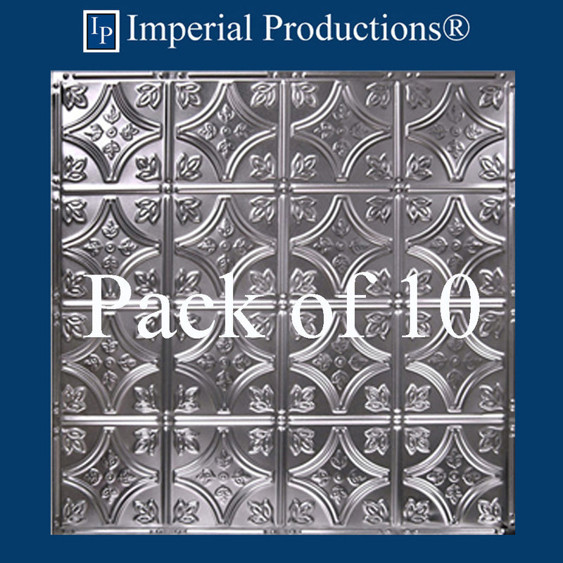 Imperial Tin Ceiling Panel 24 x 24, IPVR007-A-N-F0-10 Aluminum