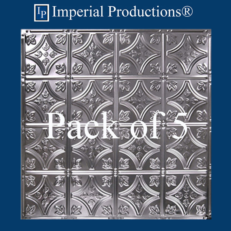 Imperial Tin Ceiling Panel 24 x 24, IPVR007-A-N-F0-5 Aluminum