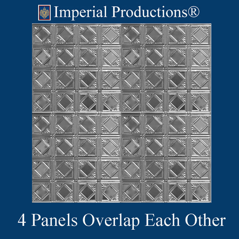 IPVR016-A-N-F0-20 Aluminum Tin Ceiling Panels Pack of 20